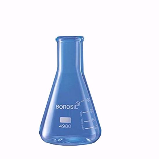 Erlenmeyer Graduated Conical Flask with Narrow Mouth - 100 ml