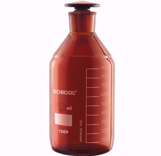 Amber Reagent Bottle with I/C Stopper - 100 ml