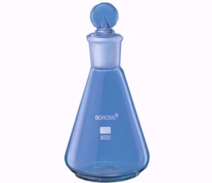 Erlenmeyer Conical Narrow Mouth Flask with Interchangeable Stopper - 500 ml