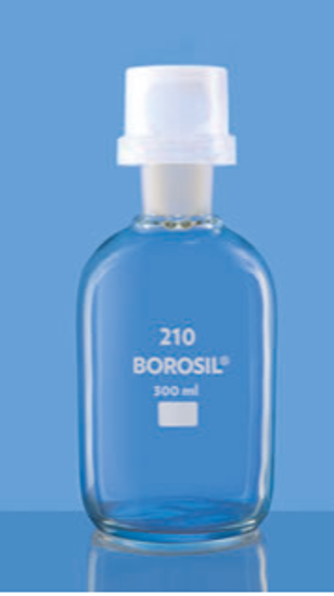 B.O.D. Bottle (with Interchangeable Stopper and Plastic Cap) - 125 ml