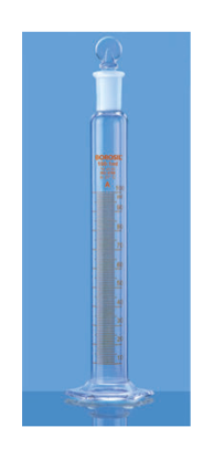 Cylinder Graduated with Penny Head Interchangeable Stopper with Hexagonal Base (Class A) - 250 ml