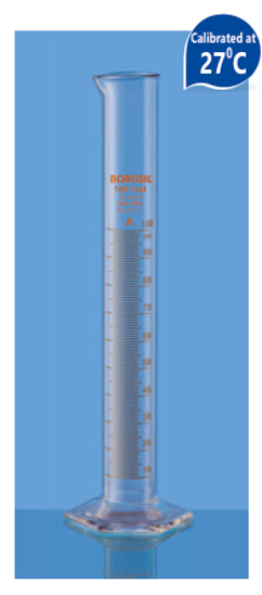 Cylinder Graduated with Hexagonal Base (Class A)	