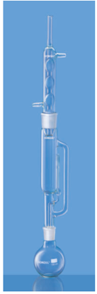 Extraction Apparatus Soxhlet Complete With Allihn Condenser Interchangeable Joint - 100 ml	