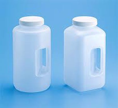 Wide Mouth Bottle With Handle Square PP 4 Lts.