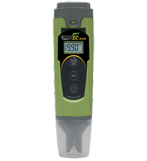 Waterproof EcoTestr EC High Tester with ATC; 1 point Calibration